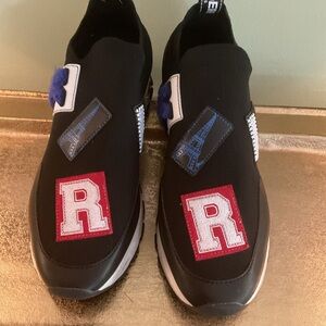 Karl Lagerfeld Black and Red Sneakers